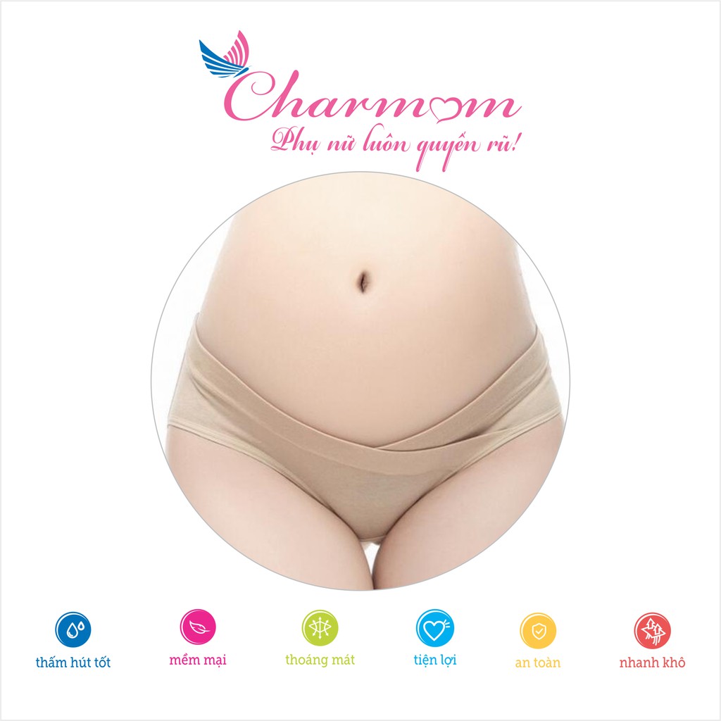 Combo 2 Quần Lót Bầu Cotton Chéo Charm Mum