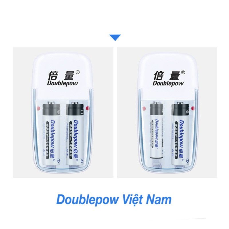 Bộ sạc Doublepow Tặng 2 cục pin sạc AA