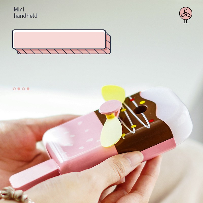Quạt Mini Phun Sương Hình Cây Kem Cấp Ẩm Tự Động Cho Bạn Gái | BigBuy360 - bigbuy360.vn