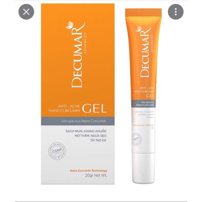 Decumar - Gel ngừa mụn Nano Curcumin