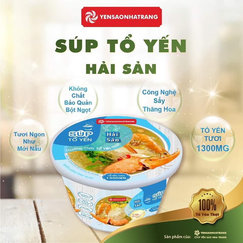 Súp Tổ Yến Hải Sản Thực Phẩm Bổ Dưỡng Bồi Bổ Sức Khỏe Chứa 1300mg Tổ Yến Tươi- Cty Yến Sào Nha Trang