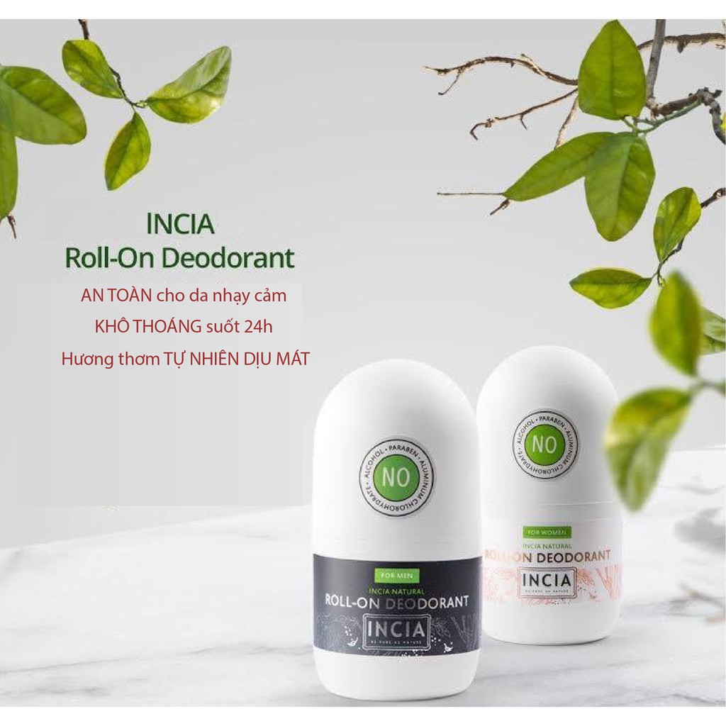 Lăn Khử Mùi Incia Ngăn Ngừa Hôi Nách, giảm tiết mồ hôi 50ml | BigBuy360 - bigbuy360.vn