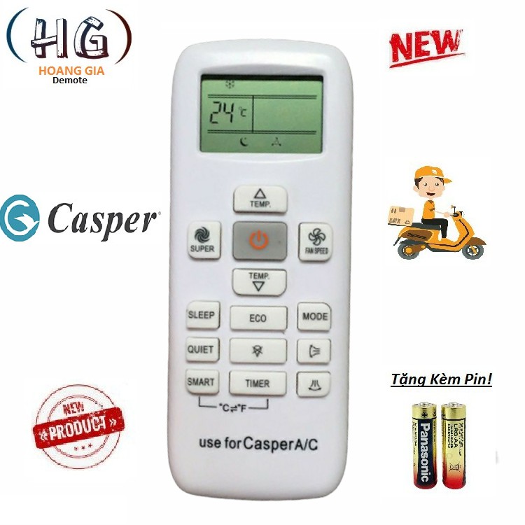 Remote máy lạnh Casper ✔ Điều khiển điều hòa Casper. Hàng mới 100%