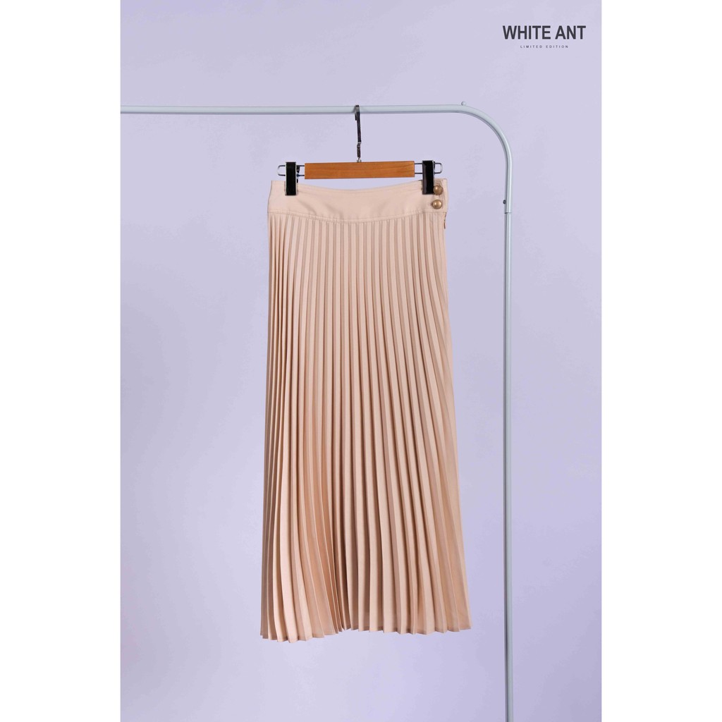 [MÃ 20K WHITT042] Chân váy xếp ly nữ thiết kế cao cấp lụa tre White Ant (BAMBOO SILK) - Có video + ảnh thật | BigBuy360 - bigbuy360.vn