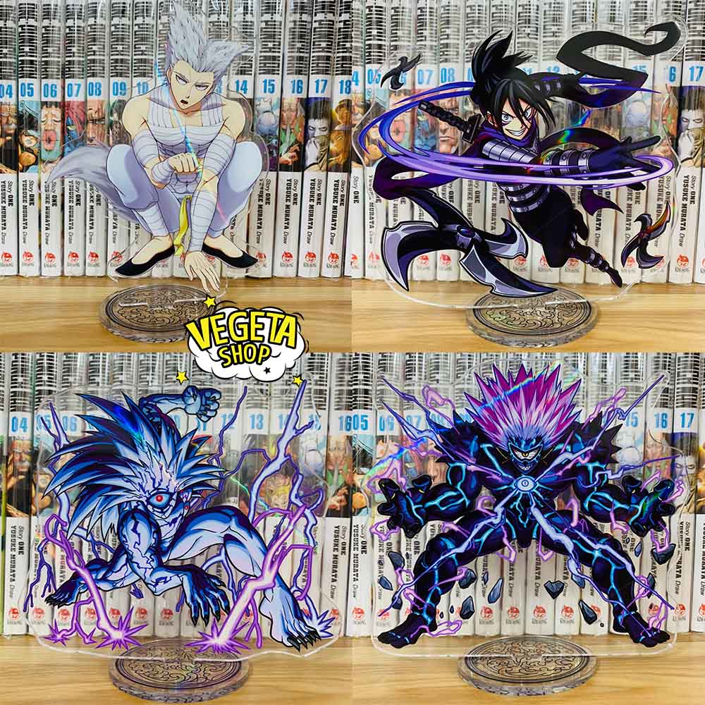 Mô Hình Tượng Standee Acrylic Mica 2 mặt - One Punch Man - Saitama Genos Tatsumaki Fubuki Garou Sonic siêu thanh Bang