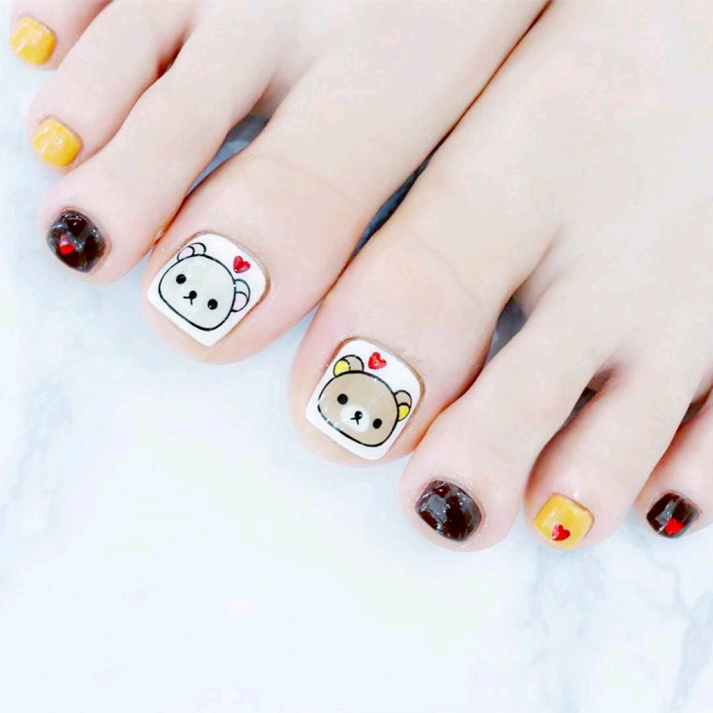 Miếng dán dùng trang trí móng chân thiết kế chống thấm nước và lâu trôi màu