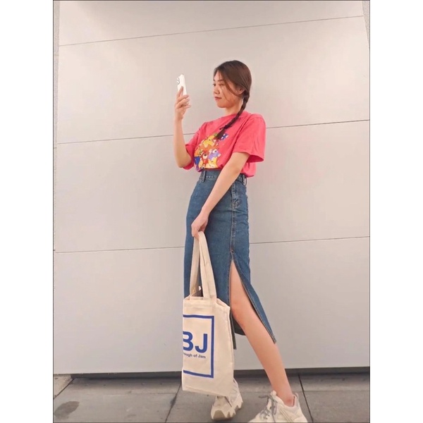 Chân váy jeans dáng dài phong các Hàn Quốc | BigBuy360 - bigbuy360.vn