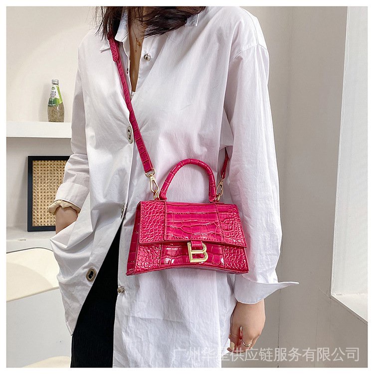 Túi Đeo Chéo Hình Vuông Cỡ Nhỏ Vân Da Cá Sấu Phong Cách Phương Tây Thời Trang Cho Nữ rNU2