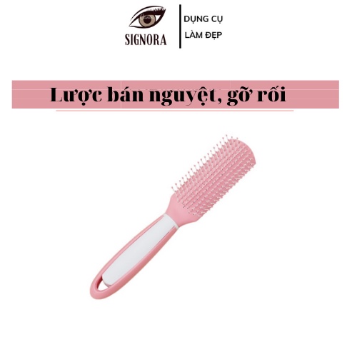 Lược gỡ rối chống rụng tóc, Lược tròn, lược bán nguyệt, lược Oval cao cấp hồng siêu dể thương