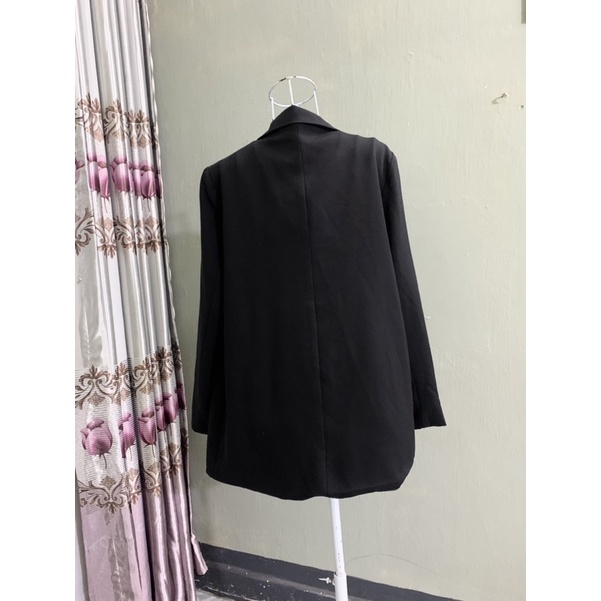 Áo blazer suông đẹp màu đen