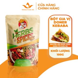 Bột gia vị ướp thịt làm bánh Doner Kebab Orange Chef túi 100 - Nguyên liệu nhập khẩu châu Âu