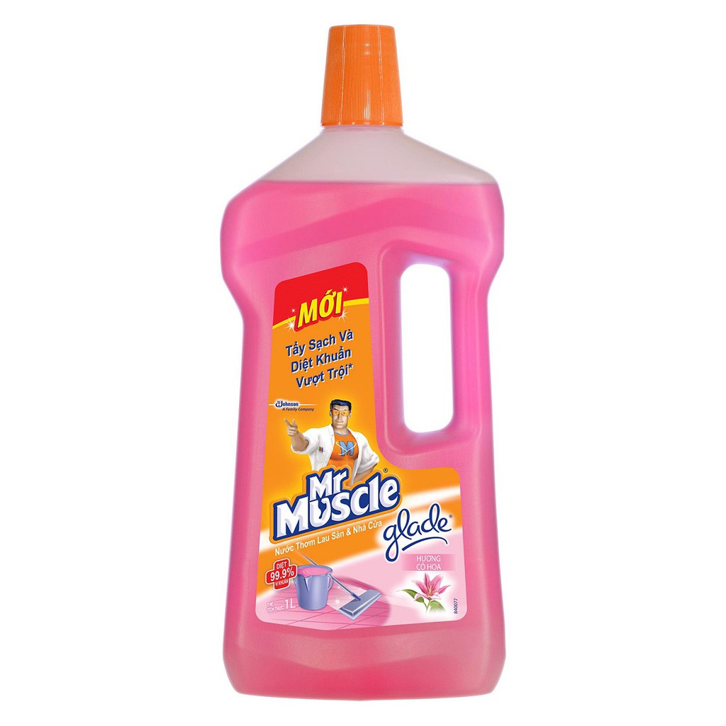 NƯỚC LAU SÀN MR MUSCLE DIỆT 99% VI KHUẨN 1000ML (S.C.Johnson&son) Hot >> hàng chạy date tháng 10/2020 sale cực sốc