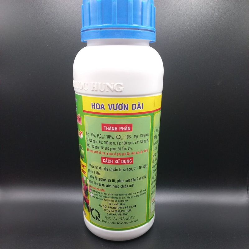 Phân bón lá NPK Đầu Bò Foli 5 Siêu ra hoa-đậu trái-dưỡng trái 500g