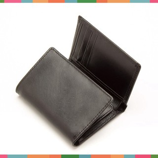 Ví đứng nam da bò ⚡FREESHIP⚡ Ví đứng nam da bò gấp 3 nhỏ gọn tiện dụng sang trọng 2 màu nâu đen