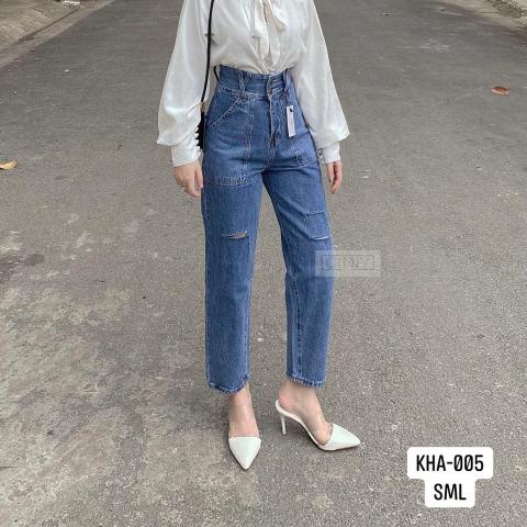 Quần Jean KHA005 Hack Dáng Đẹp By Ginny | HotTrend Thời Trang Nữ Dạo Phố Công Sở | GinHouseShop