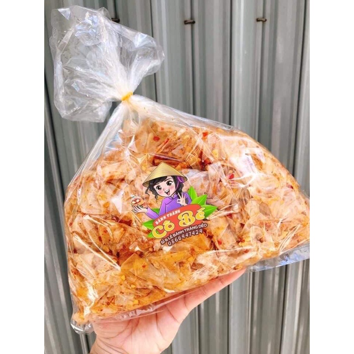 [Chỉ Trộn Sẵn Khi Khách Book Hoả Tốc] 500Gr Dẻo Sate Muối Tỏi - Bánh Tráng Cô Bé