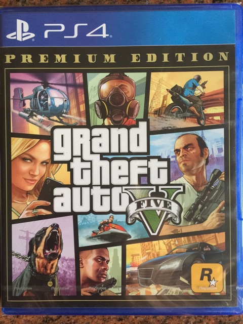 Game PS4 Grand Theft Auto V GTA 5 Premium Edition Mới 100% Hệ Asia