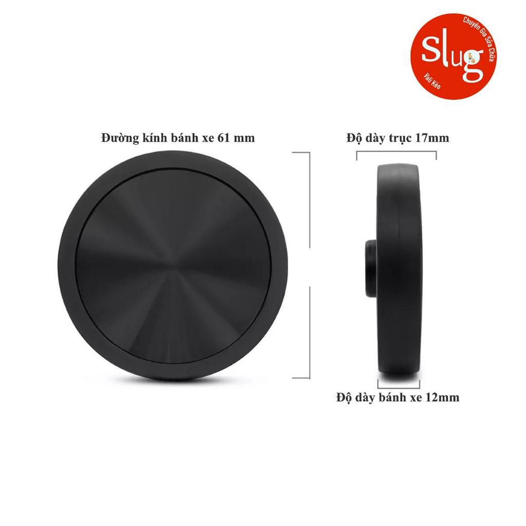 Bánh xe đôi dùng cho vali có kèm trục vít dễ dàng thay thế.