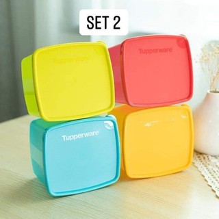 Set 4 hộp Tupperware ngăn mát (600ml)