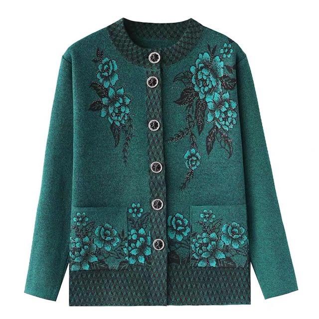 ÁO LEN CÀI CÚC CHO NGƯỜI GIÀ | BigBuy360 - bigbuy360.vn