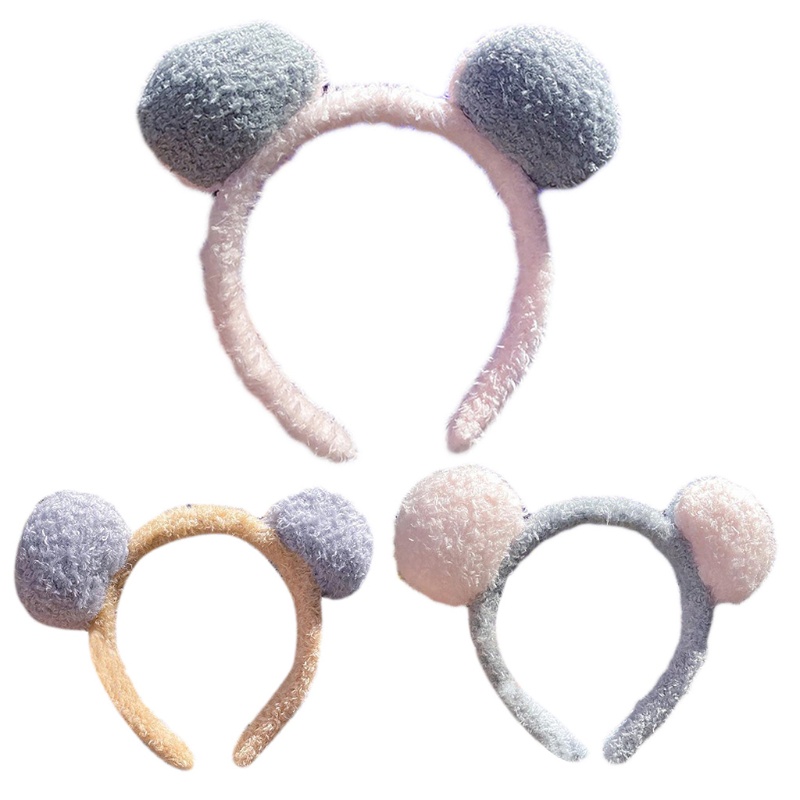 Flgo Băng Đô Trang Điểm Lông Xù Dễ Thương Dành Cho Bạn Nữ