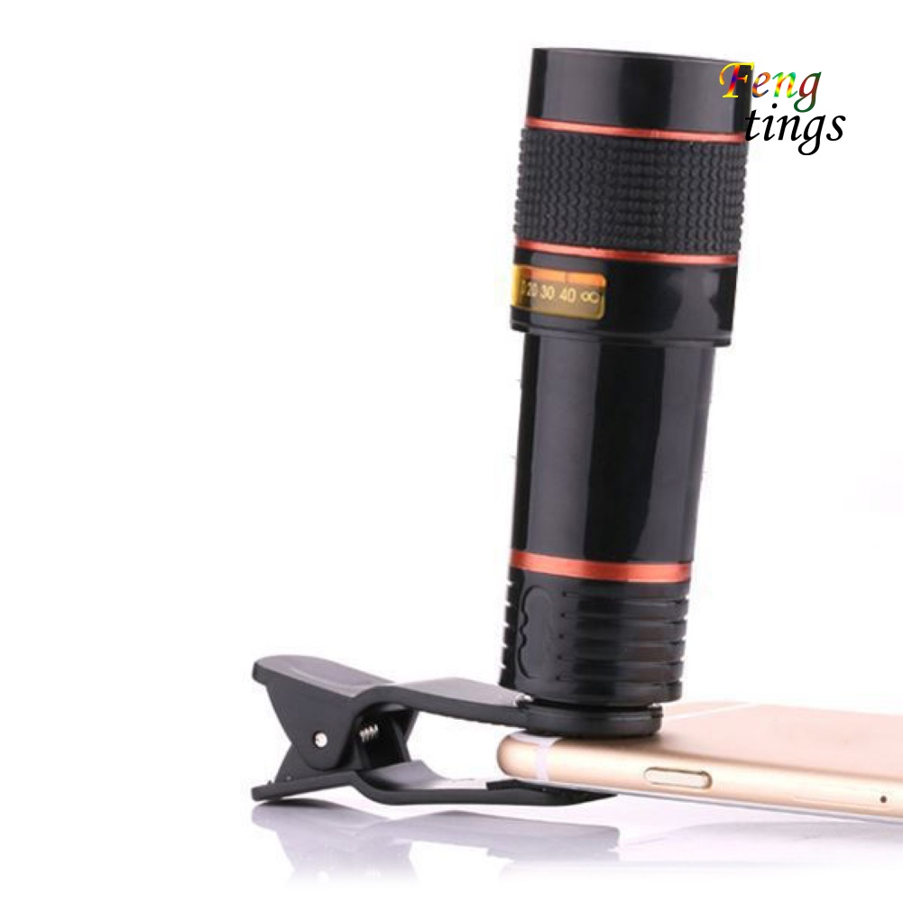 【FT】Universal 12X Zoom HD Telescope Telephoto Mobile Phone Camera Lens with Clip