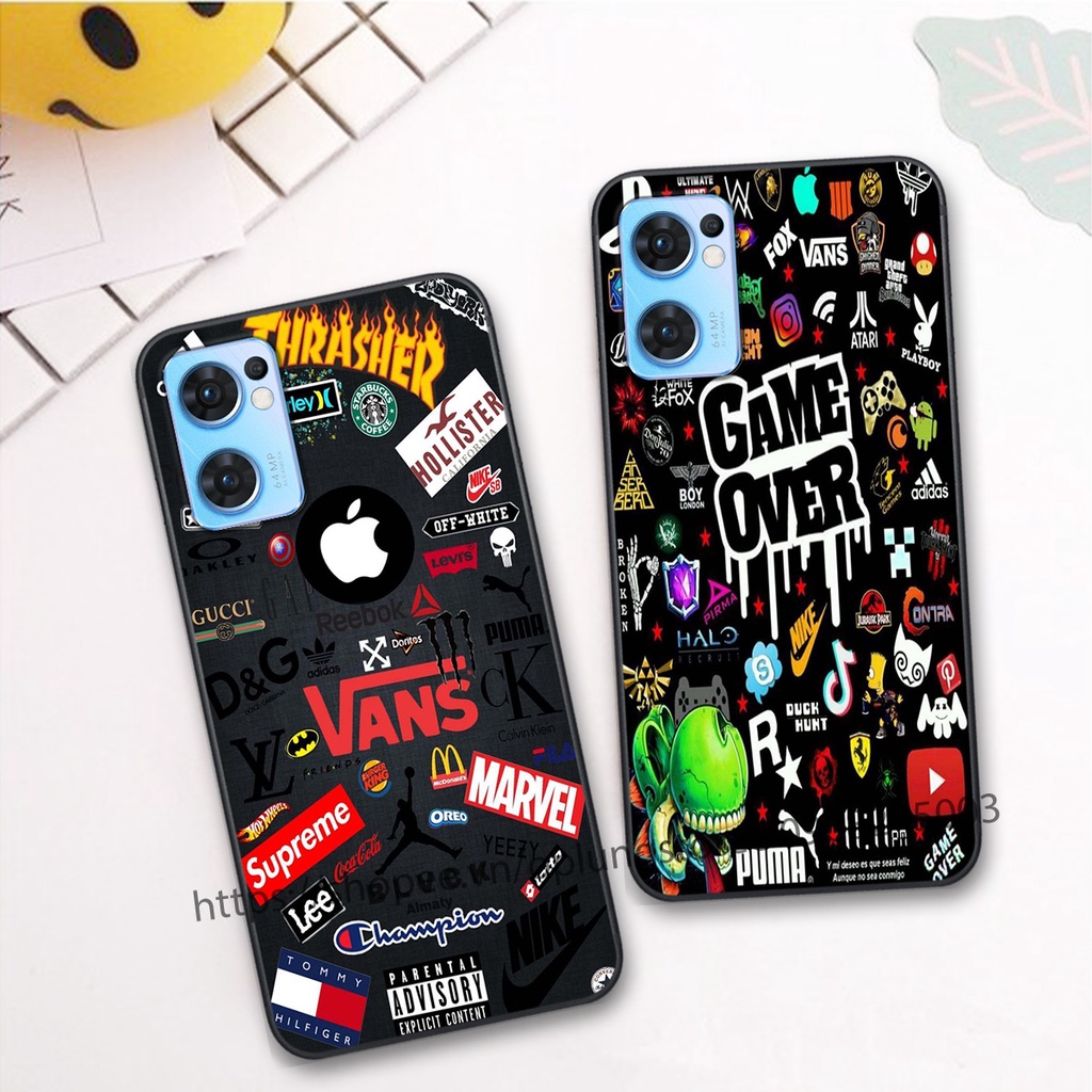 Ốp lưng oppo ReNo 7 / ReNo 7 5G / ReNo 7Z in hình thương hiệu thời trang đa sắc cá tính.