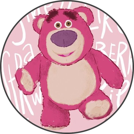 Giá đỡ điện thoại iring pop Gấu Hồng Dâu Tây dễ thương