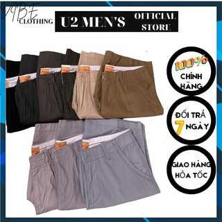 Quần đùi kaki nam, quần short kaki nam u2 men's vải mềm mịn co dãn cao cấp, trẻ trung, form đẹp chính hãng