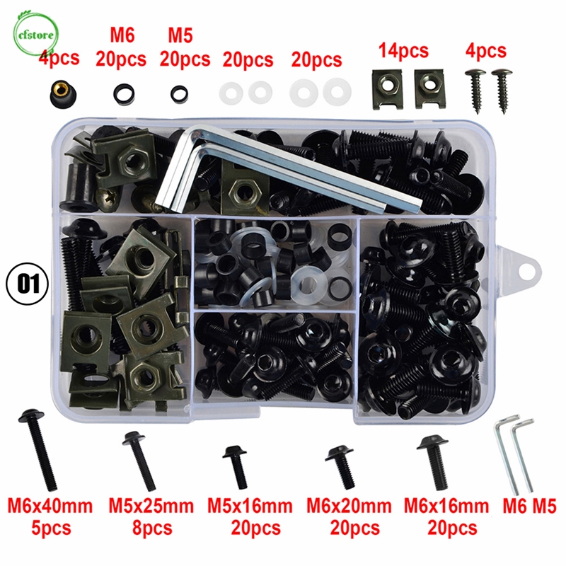 Bộ 177 Ốc Vít Cho Xe Mô Tô Honda Cbr600Rr Cbr900Rr Cbr1000Rr Cbr1100Xx