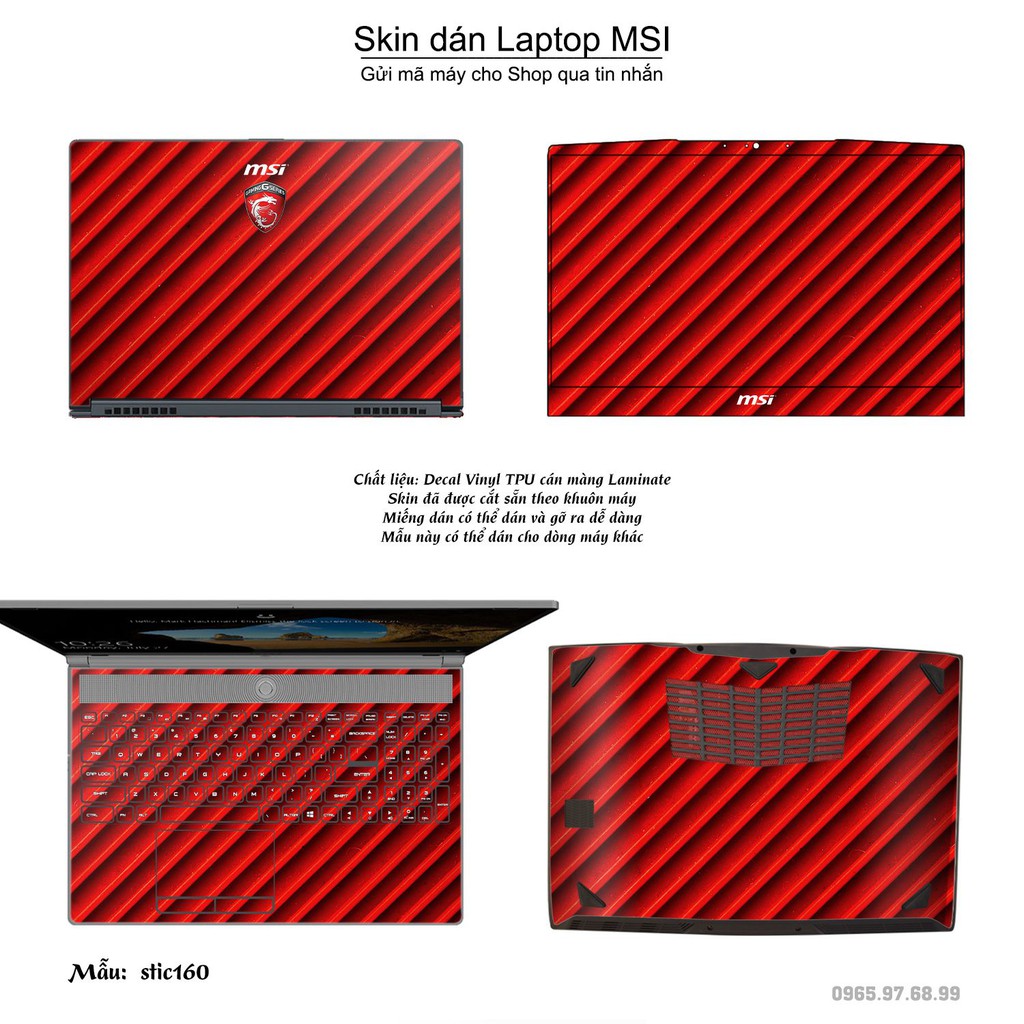 Skin dán Laptop MSI in hình Hoa văn sticker nhiều mẫu 26 (inbox mã máy cho Shop)