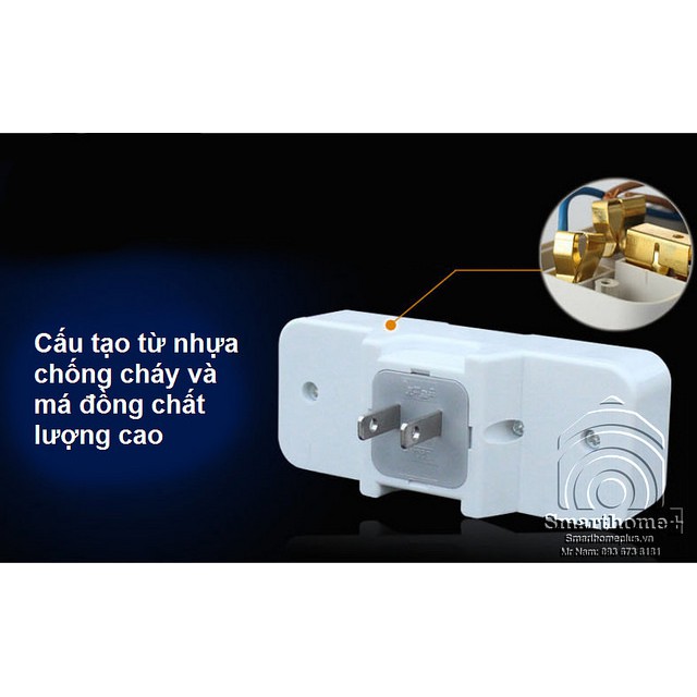 Ổ Cắm Đôi Chân Đa Năng Có Công Tắc Bật Tắt Nguồn MD-18