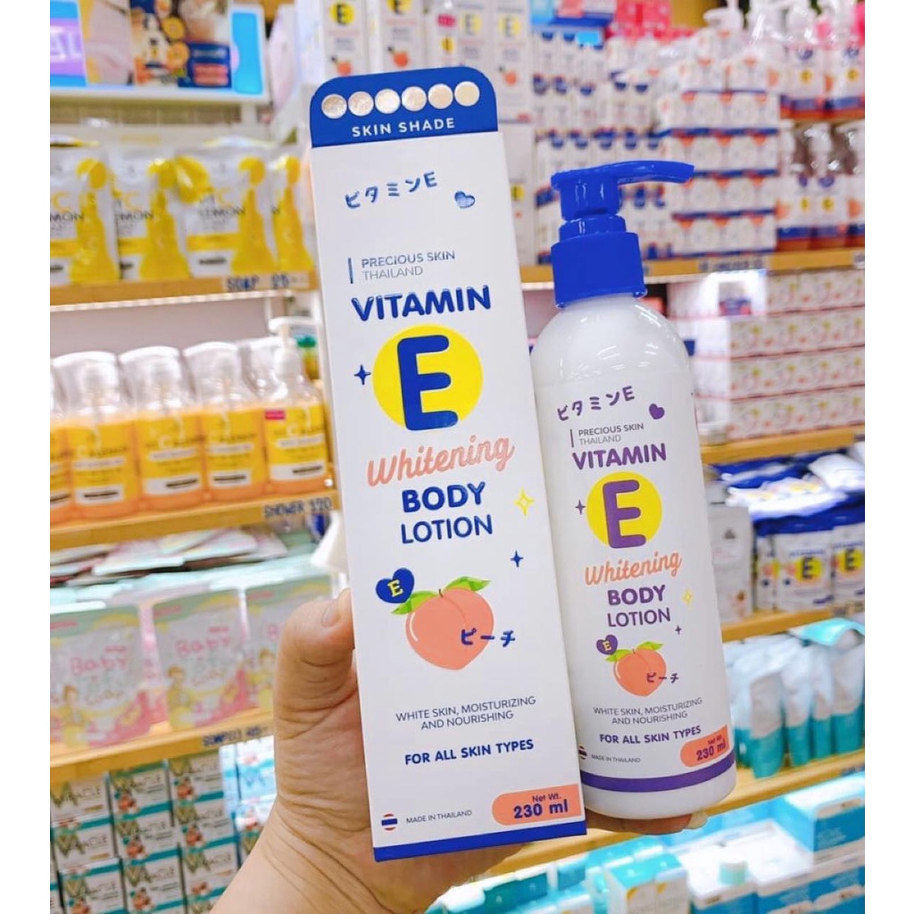 Dưỡng Thể Trắng Da Vitamin E Whitening  Body Lotion 230ml