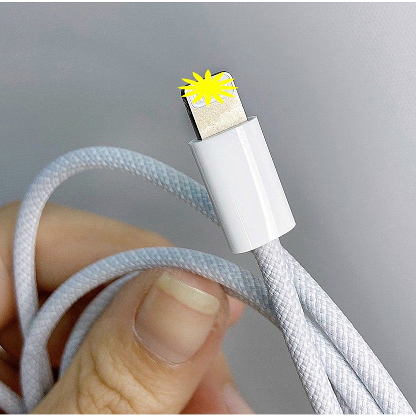 Cáp Sạc Nhanh Bọc Dù 20W / Cáp Sạc Điện Thoại Type-C Dây Dù 1M Cho 8Plus/Xs Max /11/12 Pro/13 ProMax