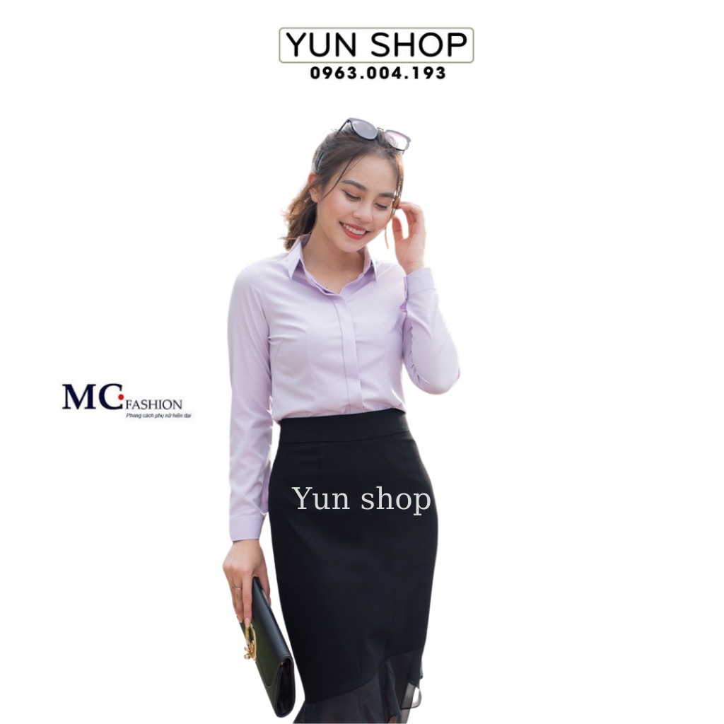 Áo Sơ Mi Công Sở DàiTay - MC Fashion A198 MàTím Nhạt