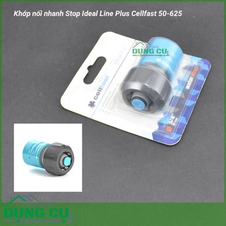 Cút Nối Nhanh Stop nhập khẩu-Nối Nhanh Ống Nước Với Thiết Bị Tưới Cellfast Ideal Line 3/4″