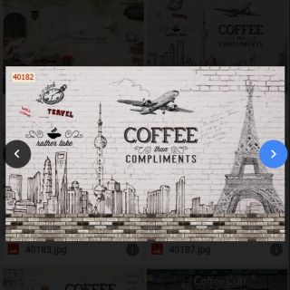 Tranh dán tường 3D dán trang trí quán cafe
