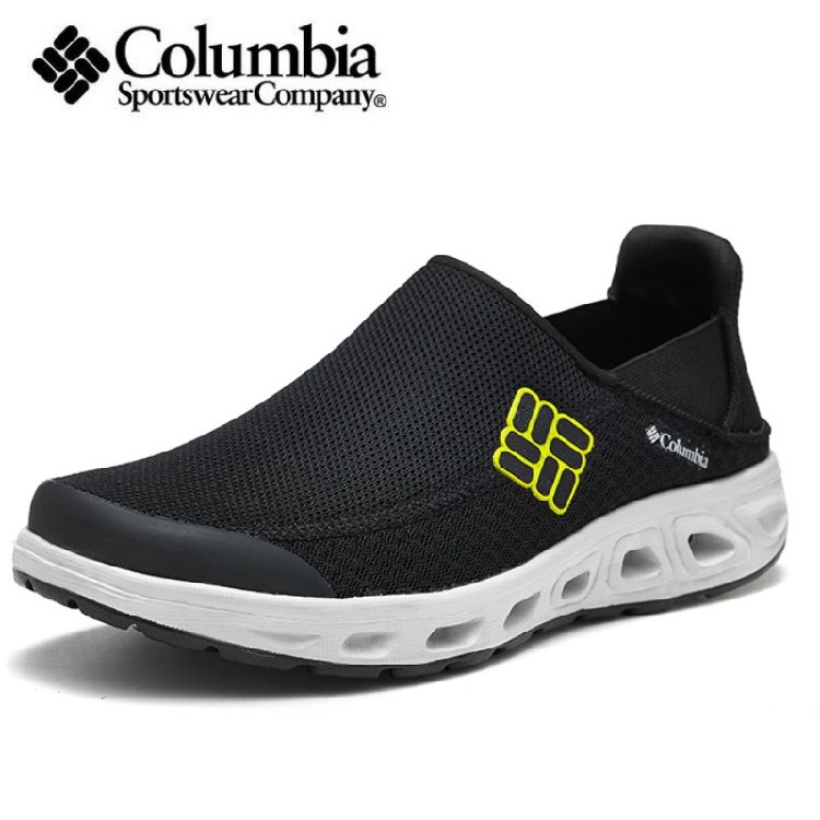 Genuine Columbia Mesh Casual Breathable One Pedal Slip-on Men's Hiking Shoes Outdoor River Tracing Casual Hiking Shoes