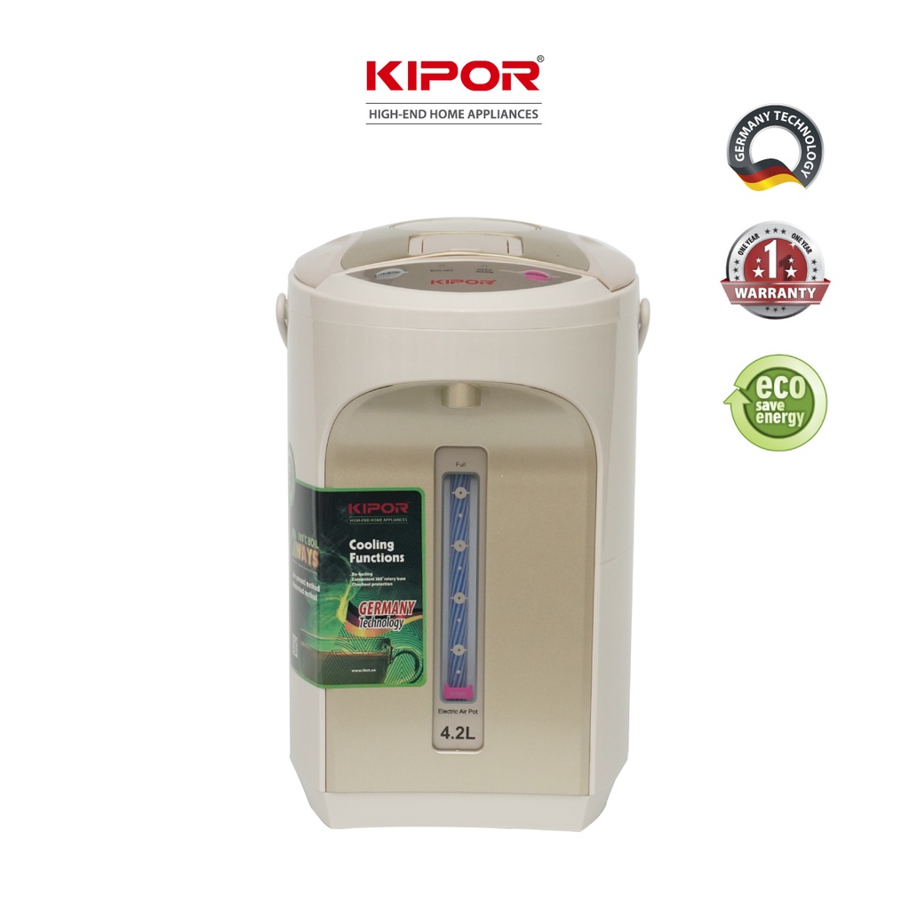 Bình thuỷ điện KIPOR KP-EP642-4,2L-Ruột bình inox 304-chế độ tự bật/ngắt,3 chế độ lấy nước-Bảo hành tại nhà 12 tháng