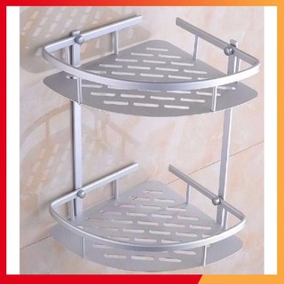 Kệ góc inox 2 tầng siêu bền( nhà tắm, nhà bếp) (Tổng kho gia dụng giá tốt)