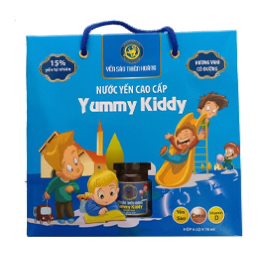 Yến sào thiên hoàng yummy kiddy cao cấp cho bé yêu tăng cường sức khoẻ ( 15% yến tự nhiên hôp 6 hủ 70ml ) | BigBuy360 - bigbuy360.vn