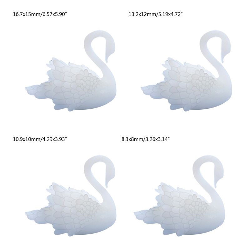 Bộ Phụ Kiện Làm Trang Sức Thủ Công Hình Thiên Nga 3D Bằng Epoxy