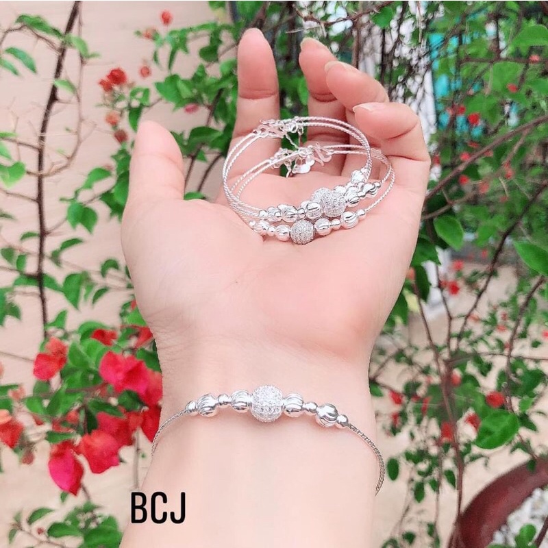 Lắc tay cầu đá cho nữ- chuẩn bạc ta