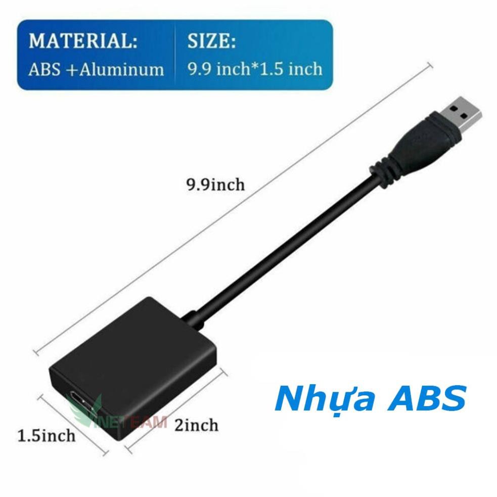 Freeship 50k Cáp chuyển đổi tín hiệu âm thanh hình ảnh từ đầu USB 3.0 sang HDMI 1080P cho PC/Laptop/HDTV/TV -dc4224