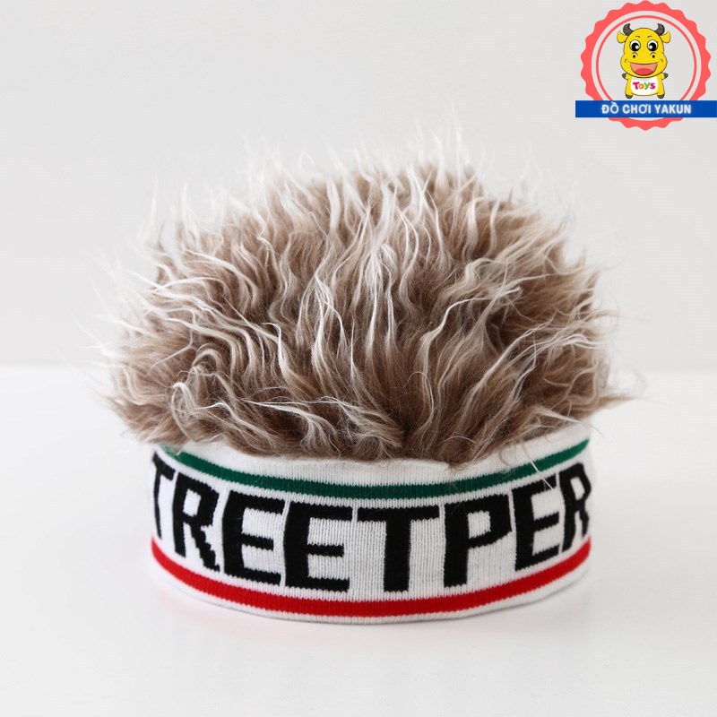 Tóc giả cho bé khói trắng dễ thương, mũ trẻ em phong cách hiphop cool ngầu