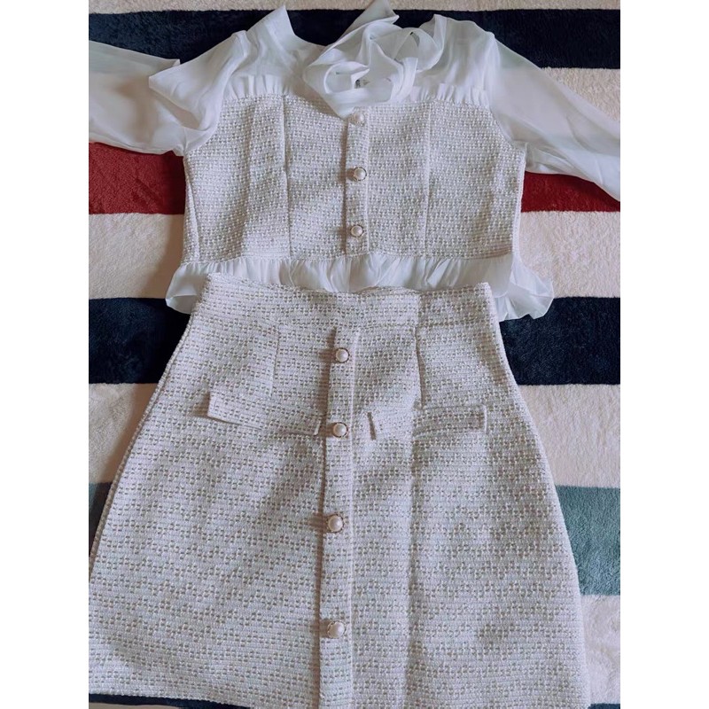 SÉT ÁO + CHÂN VÁY  DẠ TWEED 🌺- Kèm ảnh thật | BigBuy360 - bigbuy360.vn