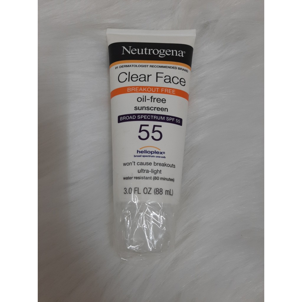 Kem chống nắng Neutrogena Clear Face Sunscreen SPF 55