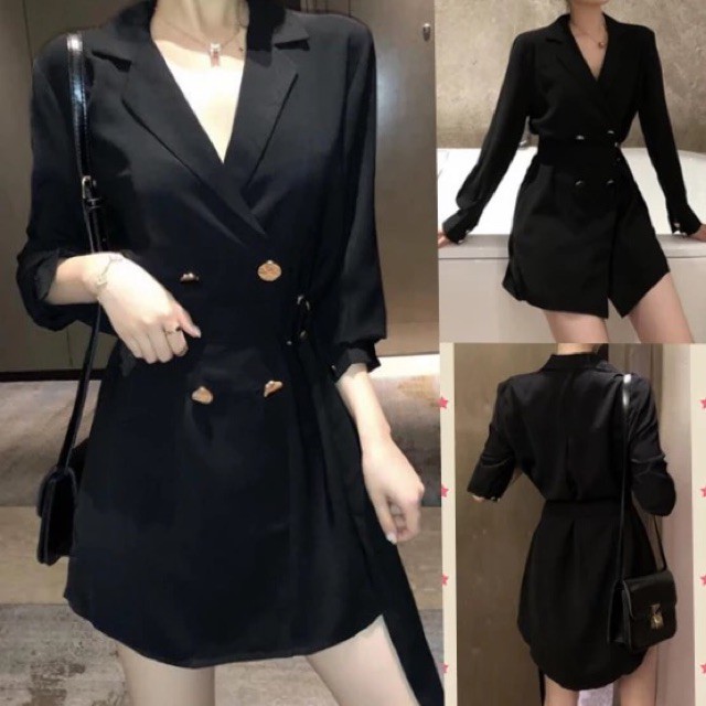 {Order5-7 ngày} Váy sơ mi sang chảnh cổ vest đính khuy cách điệu(mẫu hót) Quảng Châu | BigBuy360 - bigbuy360.vn