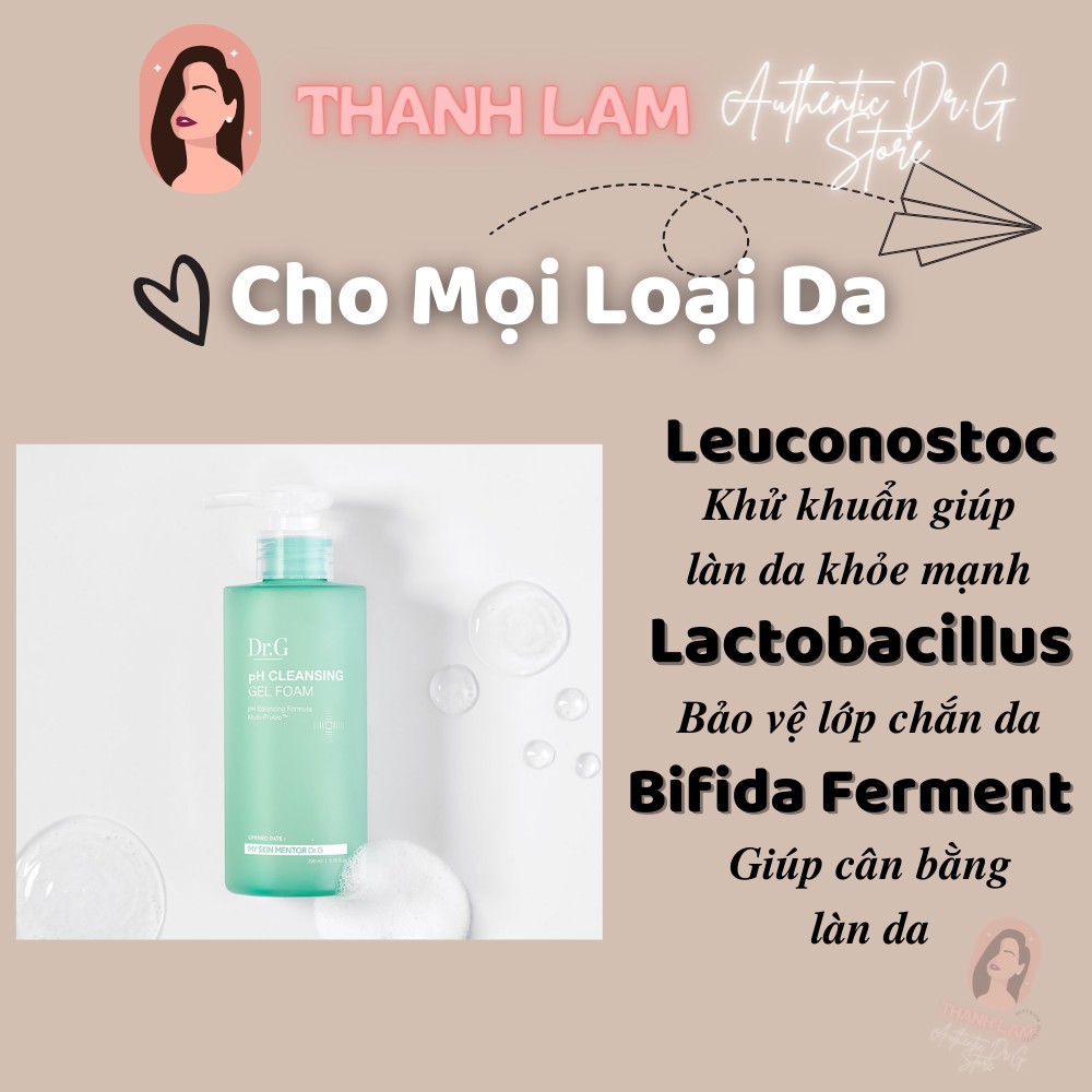Sữa rửa mặt gel foam Dr.g Hàn Quốc 200ml | BigBuy360 - bigbuy360.vn