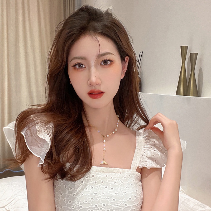 Vòng cổ Bell Mew nàng tiên cá đính đá lấp lánh VC174